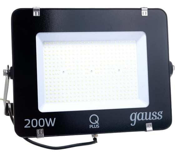 Светодиодный прожектор Gauss Qplus 200W 24000lm 6500K IP65 черный 613100200