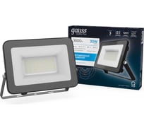 Прожектор Gauss Qplus 30W 3600lm 6500K 175-265V IP65 черный 613511330