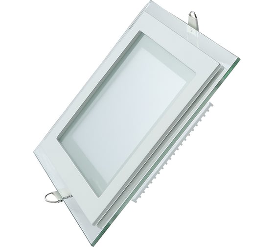 Встраиваемый светильник Gauss Glass 12W 900lm 3000K 185-265V IP20 квадрат, 948111112