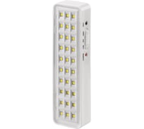 Светодиодный аккумуляторный светильник TDM сба 30 led, dc, li-ion 3,7 в, 1 ач, 3-5 ч, пластик SQ0308-0300