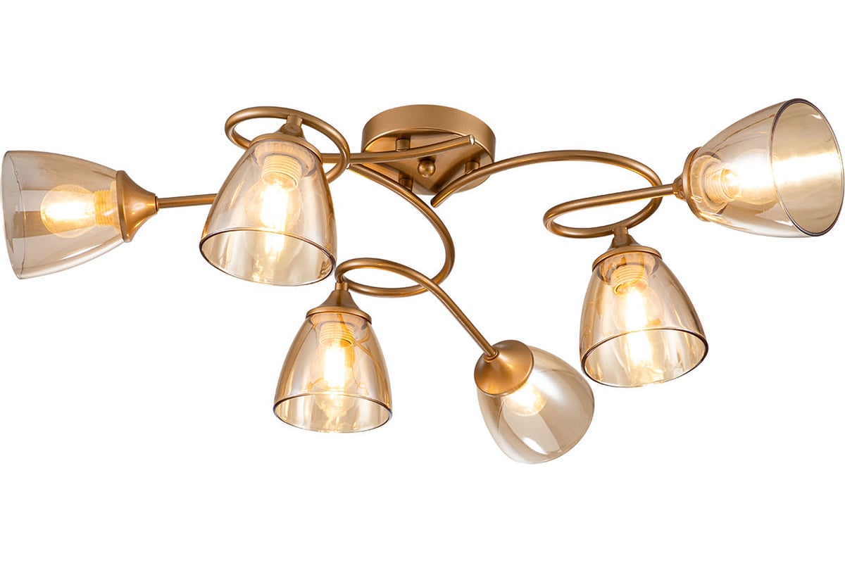 Потолочный светильник ESCADA Е27*60W Champagne Gold 1112/6P - выгодная ...