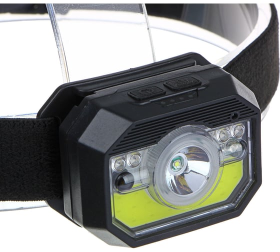 Фонарь на голову Ермак сенсорный, XPE COB LED, 11 режимов, 1000мАч 221-072