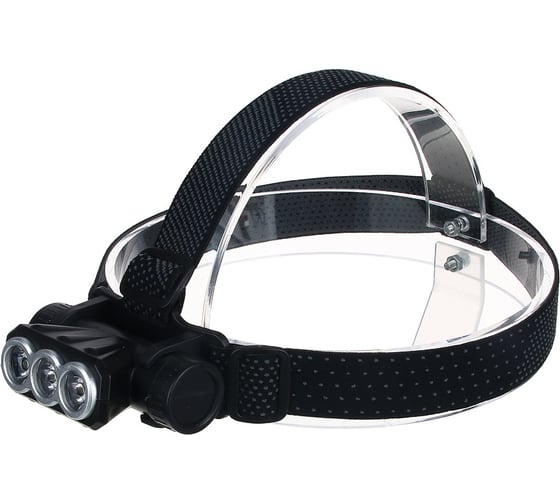 Налобный фонарь Ермак 3 LED, 1200мАч, 3 режима, 8,3x3,8x5,4см, USB кабель, пластик 221-076