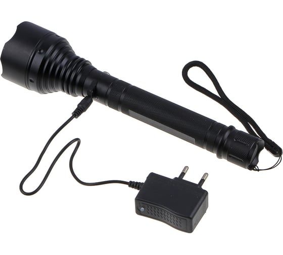 Фонарь Ермак 1 LED, 5 режимов, 2400мАч, зарядка 220-240В/12В, 5,6x5,6x24,5см, металл 224-096