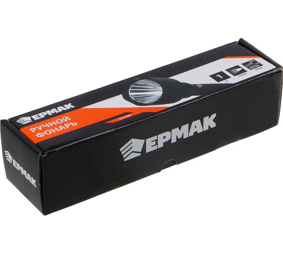 Фонарь Ермак 1 LED, 5 режимов, 2400мАч, зарядка 220-240В/12В, 5,6x5,6x24,5см, металл 224-096