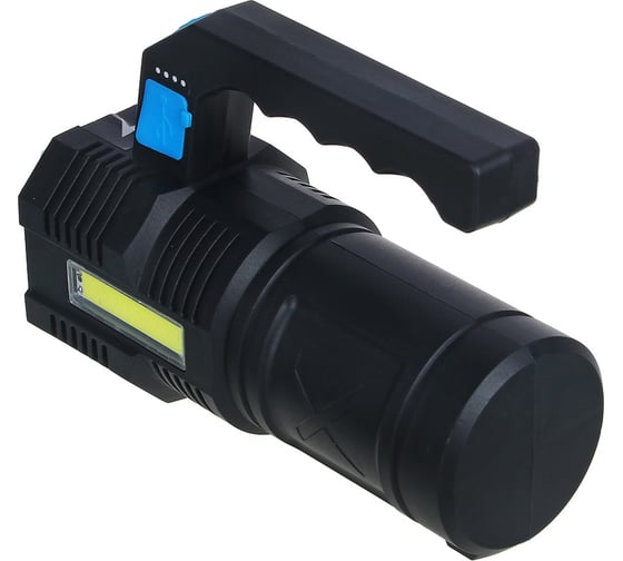 Фонарь прожектор Ермак 4 LED + COB, 4 режима, 2000мАч, USB кабель, пластик 223-074