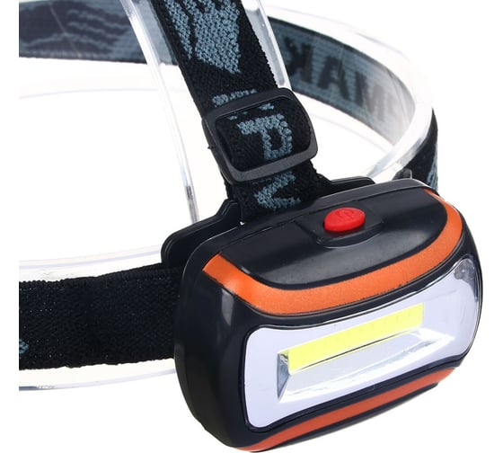 Налобный фонарь Ермак COB LED, 65 Лм, 3xAAA, 0,65 Вт, 6,5x4,7x3см, пластик 221-027
