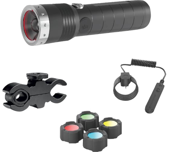 Светодиодный фонарь LED Lenser MT10 с аксессуарами, черный, 1000 лм 500925