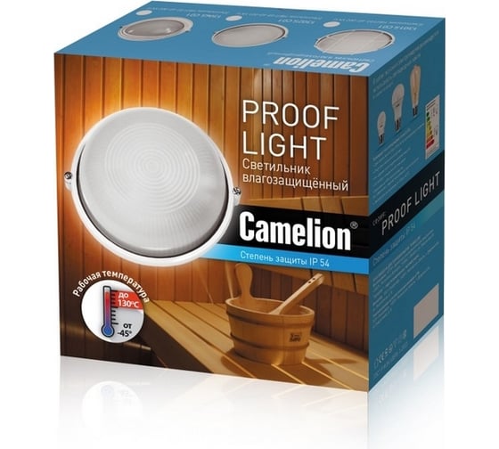 Светильник Camelion НБП 03-100-001 УХЛ1, 1102S C01, до 130 оС, круг, "Открытый", 230В, 100Вт 13660