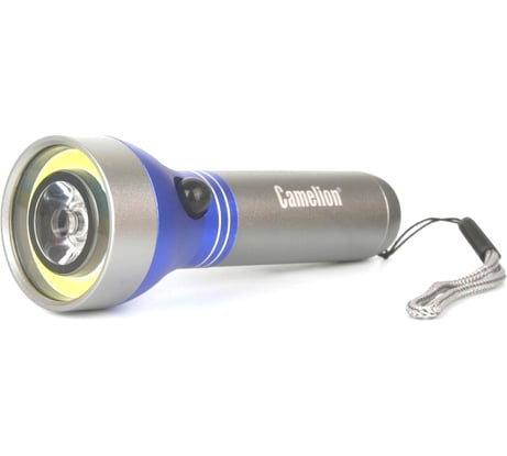 Фонарь Camelion LED51518, LED 3W + 3W COB, 2 режима, 3XLR03 в комплекте, алюминий, блистер 13362