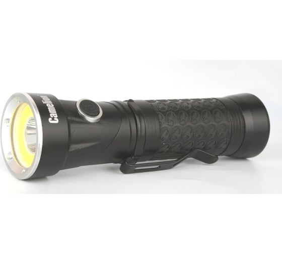 Фонарь Camelion LED51519, черный, LED 3W+3W COB+red, 4 режима, 3XLR03 в комплекте, алюминий, блистер 13363