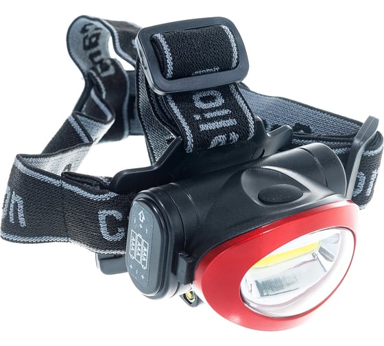 Налобный фонарь Camelion LED5382, черный, COB, 4 режима, 3XLR03 в комплекте, пластик, блистер 13366
