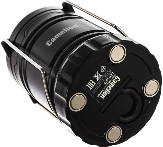 Фонарь для кемпинга Camelion LED5630, 3XR6, черный, 3X COB LED, магнит, подвес 13367