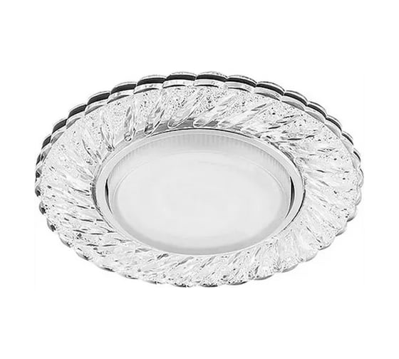 Встраиваемый потолочный светильник FERON с белой LED подсветкой CD34021 GX53 без лампы прозрачный, 41830 1