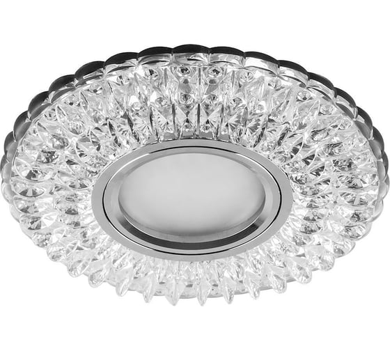 Встраиваемый потолочный светильник FERON с белой LED подсветкой CD3937 MR16 G5.3 прозрачный, 41831