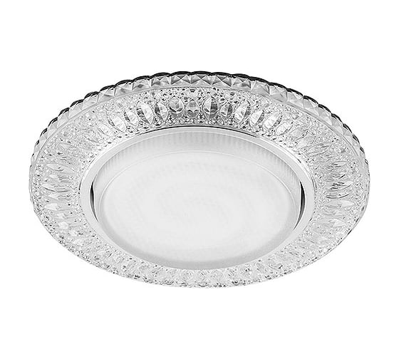 Встраиваемый потолочный светильник FERON с белой LED подсветкой CD34022 GX53 без лампы прозрачный, 41849