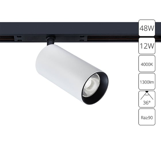 Потолочный светильник ARTE LAMP OPTIMA 48В 12Вт 1300Лм 4000К 90 36 A A7261PL-1WH