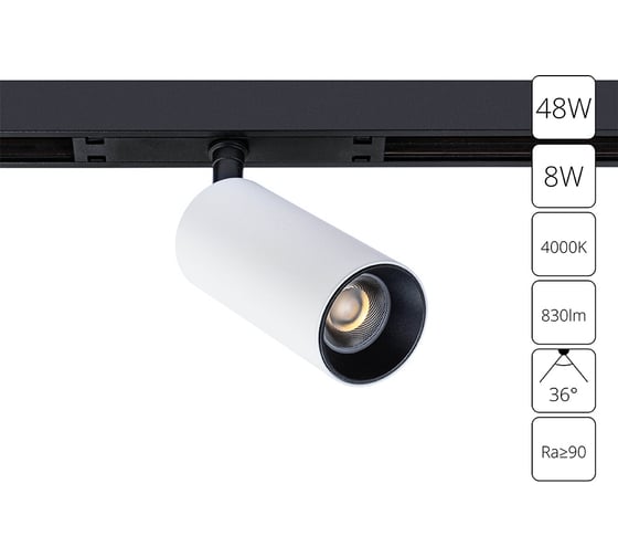 Потолочный светильник ARTE LAMP OPTIMA 48В 8Вт 830Лм 4000К 90 36 A72 A7260PL-1WH
