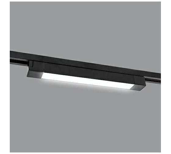 Светодиодный трековый светильник-прожектор Volpe Ulb-q281 20w/4000k black линейный. 1600 лм. белый свет (4000к). корпус черный. тм UL-00010118