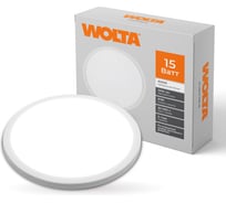 Светодиодная встраиваемая круглая панель Wolta 15Вт, 4000К Дневной свет, IP40, 1200лм, белый матовый светильник, регулируемый (50-160 мм) DLUS04-15W-4K