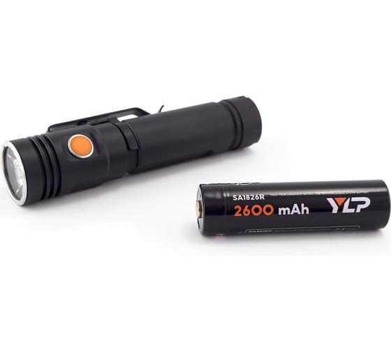 Фонарь ЯРКИЙ ЛУЧ YLP S15 Sherp CREE XM-L2 900лм + боковой XP-G3 200лм, IPX8, акк 2600mAh с встр. ЗУ 4606400105947