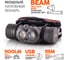 Фонарь ЯРКИЙ ЛУЧ YLP PANDA 3R налобный CREE XP-L HI+XP-G3 max.1100лм, Li-Ion 2600mAh, встр.ЗУ 4606400106029 2