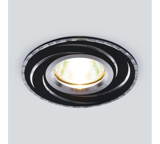 Встраиваемый светильник Elektrostandard 2002 MR16 BK/SL черный/серебро a031341 1