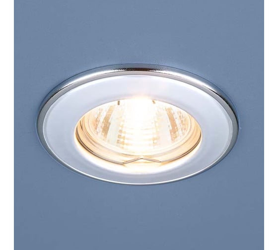 Встраиваемый светильник Elektrostandard 7002 MR16 / WH/SL белый/серебро a035073 1