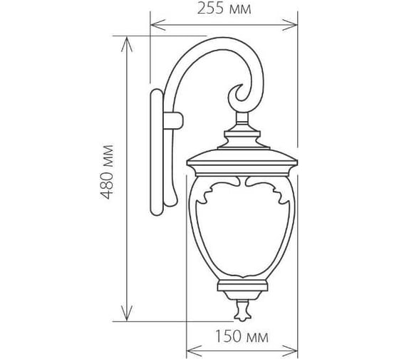 Садово-парковый светильник Elektrostandard GLYF-8024D / черное золото a027996