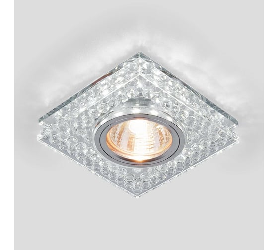Встраиваемый светильник Elektrostandard 8391 MR16 /CL/SL прозрачный/серебро a036609 1