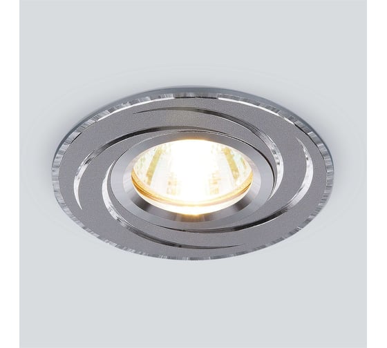 Встраиваемый светильник Elektrostandard 2002 MR16 HL/SL графит/cеребро a031339 1