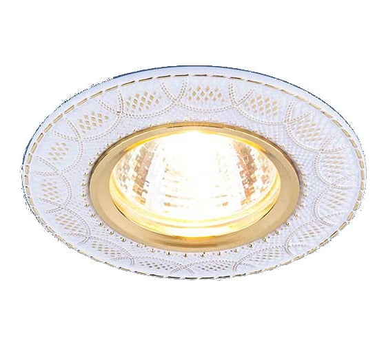 Встраиваемый светильник Elektrostandard 7010 MR16 / WH/GD белый/золото a036771 1