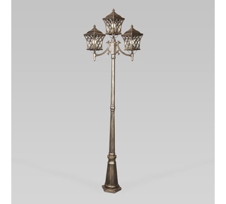 Садово-парковый светильник Elektrostandard Cassiopeya F/3 / черное золото a025298