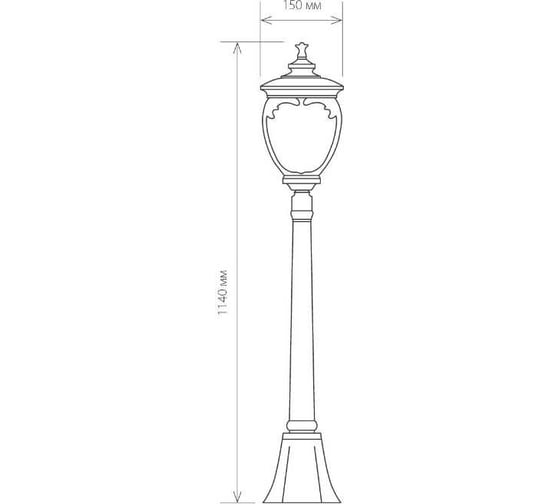 Садово-парковый светильник Elektrostandard GLYF-8024F черное золото a027998