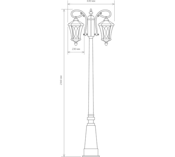 Садово-парковый светильник Elektrostandard Virgo F/2 GLXT-1450F/2 / капучино a031925