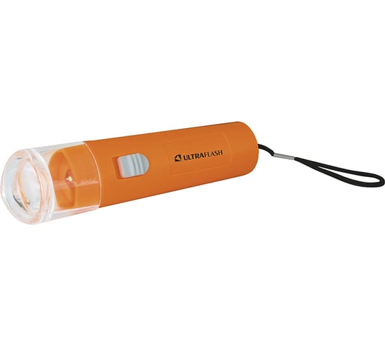 Фонарь Ultraflash 917-TH оранжевый, 1LED, 1 реж, 3xAG10 в комплекте, пластик, блист.-пакет 12415