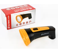 Аккумуляторный фонарь Ultraflash LED3804M 220В, черный/желтый, 4 LED, SLA, пластик, коробка 12867