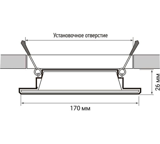 Светильник Jazzway светодиодный PLED DL7 WH Downlight 18Вт 4000К 170х26мм IP54 ДВО встраиваемый 5046658