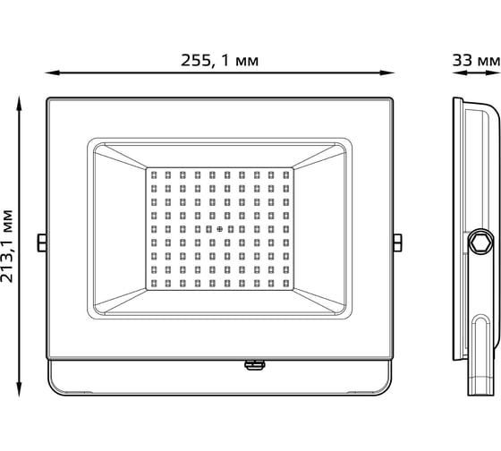 Светодиодный прожектор Gauss Elementary 100W 9490lm IP65 3000К черный 613527100
