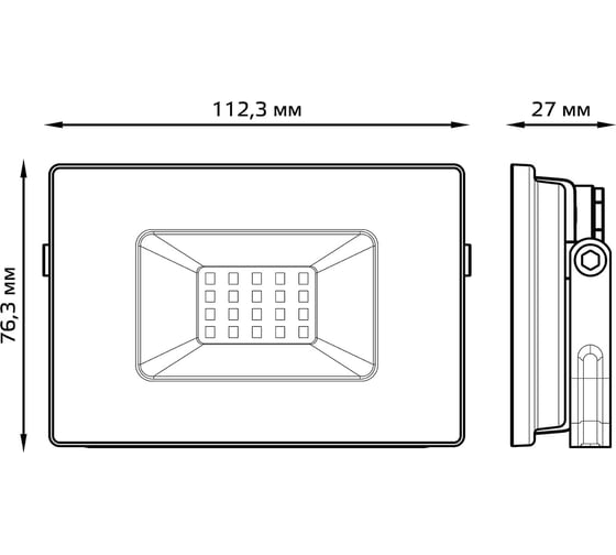 Светодиодный прожектор Gauss Elementary 20W 1790lm IP65 3000К черный 613527120