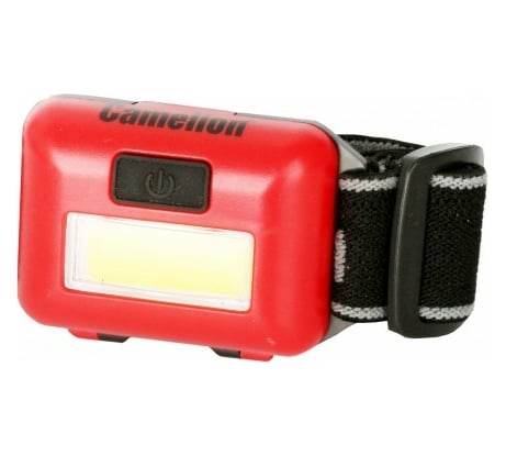 Налобный фонарь Camelion LED5357 красный, 1Вт COB LED, 3 режима 13633