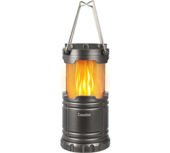 Фонарь для кемпинга Camelion LED56321 3XR6, титан, 2 режима, SMD FLAME LED 13752