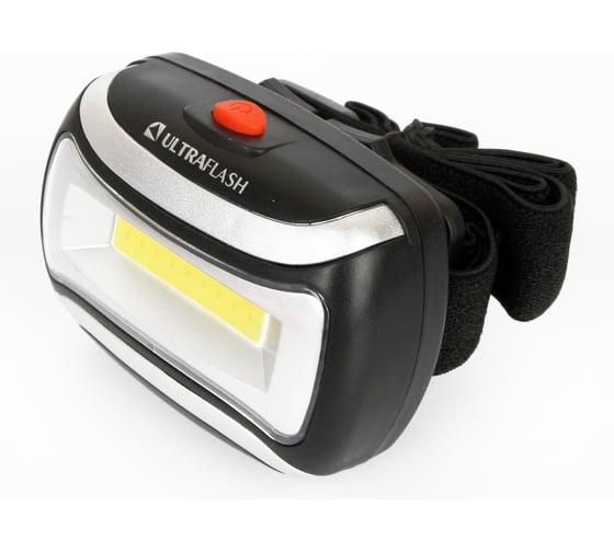Налобный фонарь, черный, 3Вт COB LED, 3 режима, пластик Ultraflash LED5380 12870 1