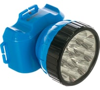 Налобный аккумуляторный фонарь, 220В, голубой, 12LED, 2 режима, пластик Ultraflash LED5361 12420