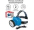 Налобный аккумуляторный фонарь, 220В, голубой, 12LED, 2 режима, пластик Ultraflash LED5361 12420 9