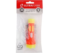 Фонарь, красный, 1LED, линза, 1 режим, 3xAG10, пластик Ultraflash 920-TH 12858