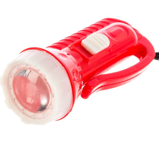 Фонарь, красный, 1LED, линза, 1 режим, 3xAG10, пластик Ultraflash 920-TH 12858