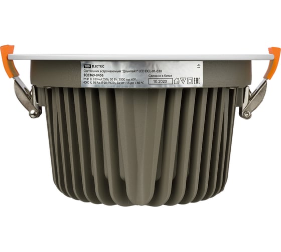 Встраиваемый светильник TDM Даунлайт LED DCL-01-030 30 Вт, 4000 К, 80 Ra, IP20, прозрачный расс., SQ0369-0406