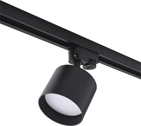 Трековый однофазный светильник truEnergy под лампу GX53, 83x150 мм, алюминий, IP20, круг, черный 21124