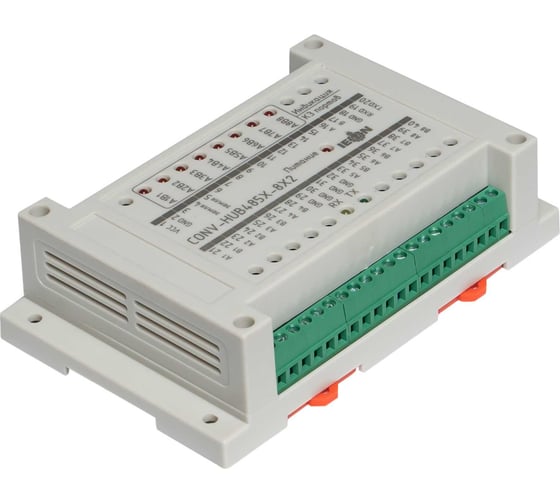 HUB на 8 портов IECON RS485 в корпусе, питание 24VDC CONV-HUB485X-8X2